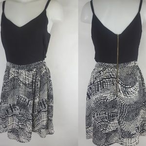 Sis Sis Cutout Black White Tank Dress Large